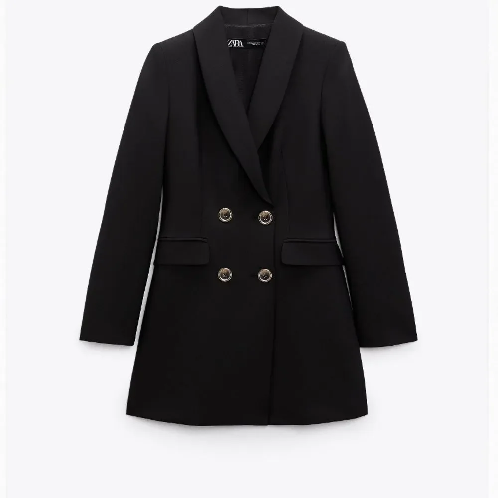 ZARA DOUBLE BREASTED LONG BLAZER NWT L - Picture 9 of 12